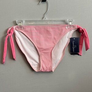 Lauren James Seersucker Tie Side Bikini Bottom